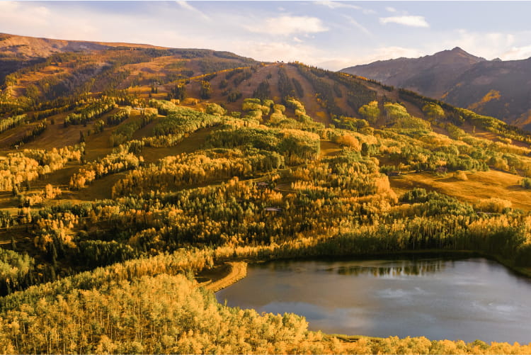 Snowmass mountains in the fall