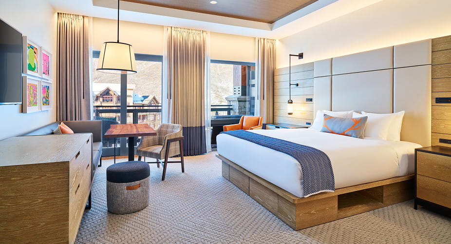 guest room at limelight snowmass