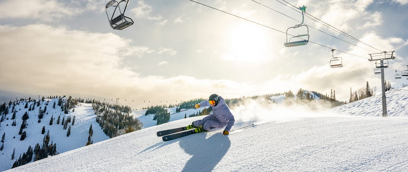 skier skiing down mountain