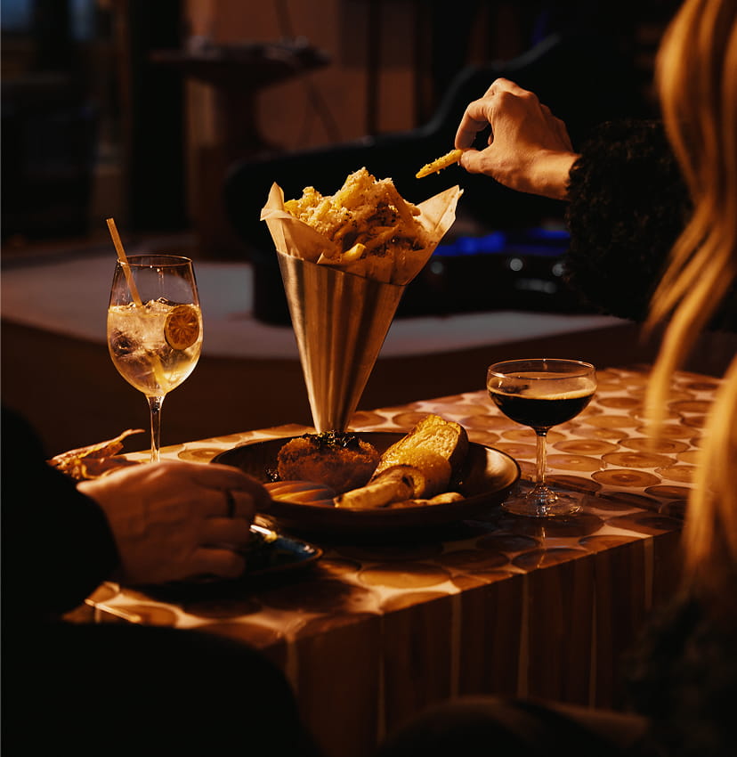 people eating food