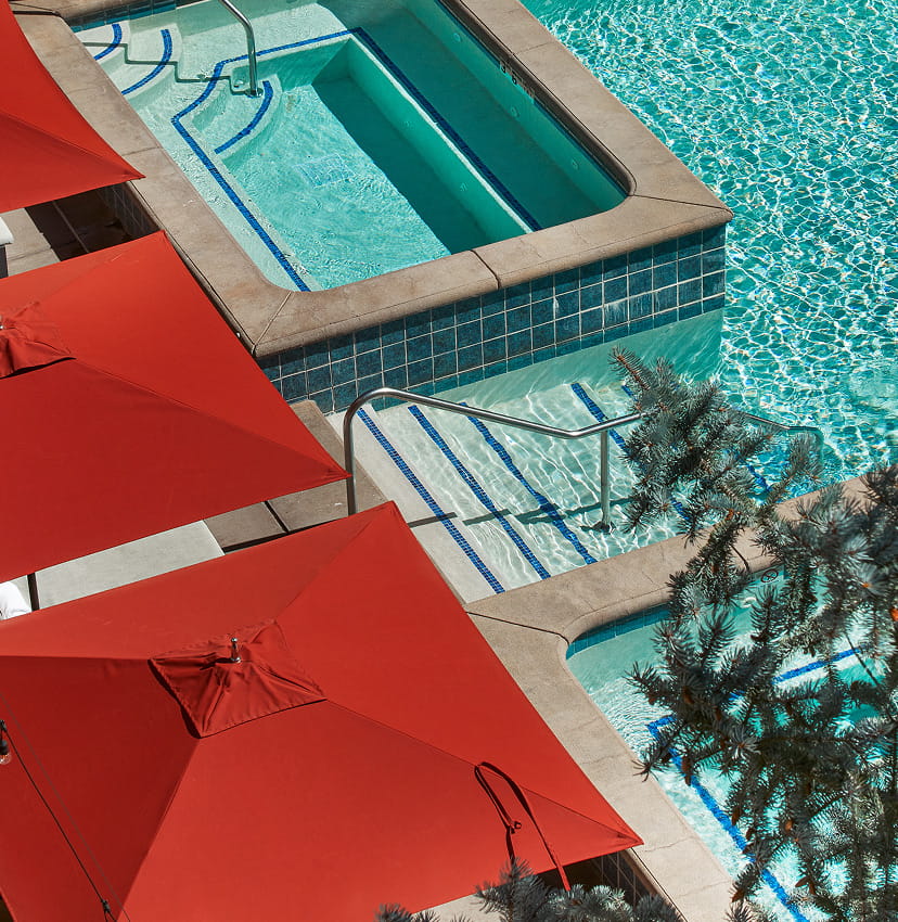 outdoor pool at limelight aspen