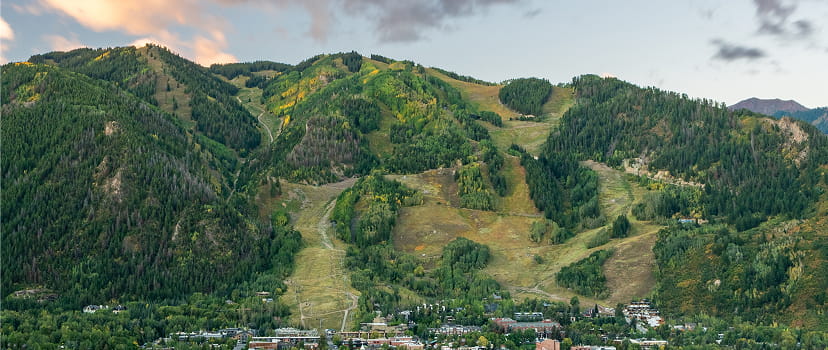 aspen mountain in the summer