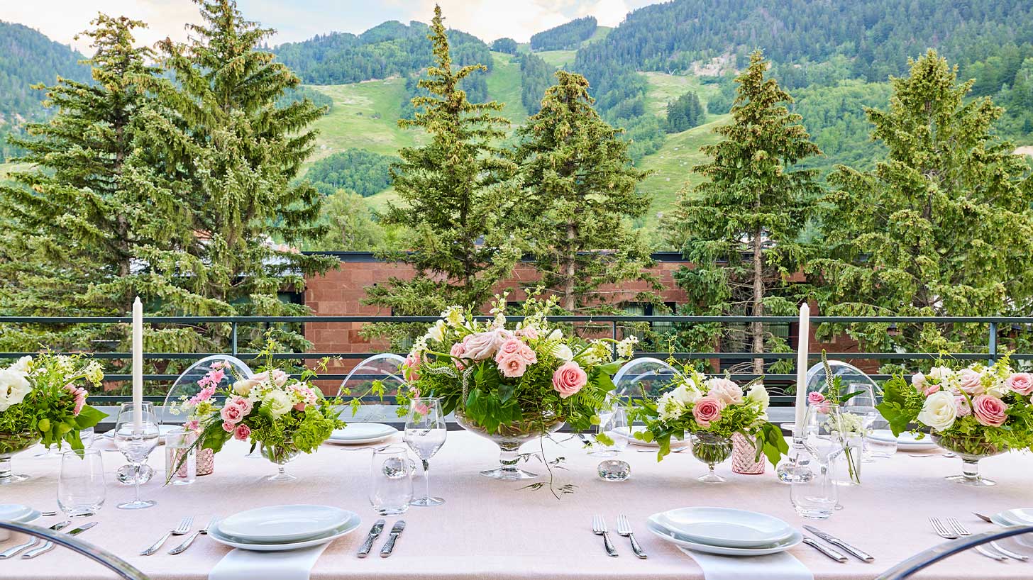 Wedding setup at Limelight Aspen