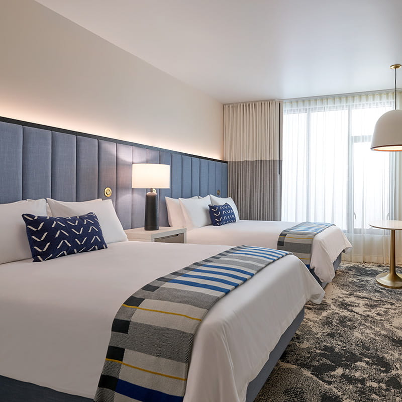 double queen beds in guest room
