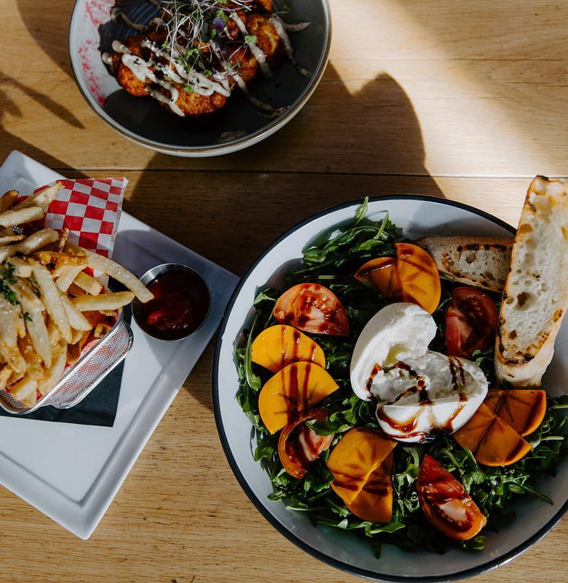 food on table in lounge