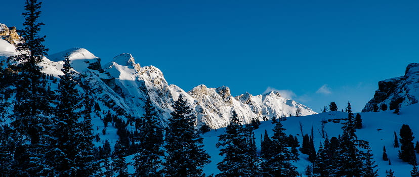 mountains on a bluebird day