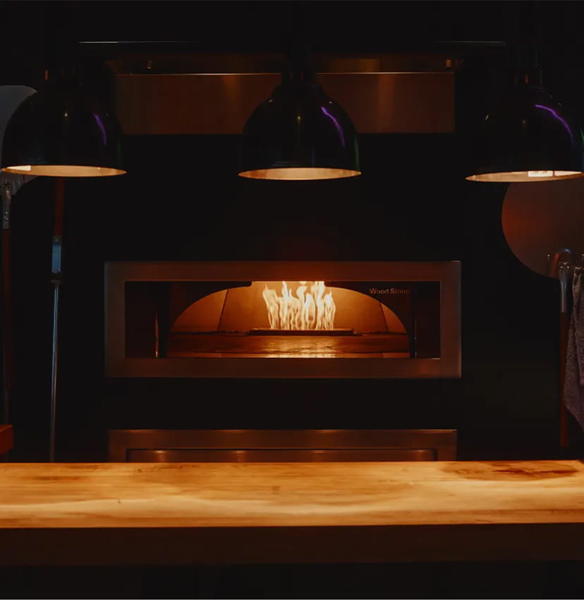 pizza fire oven in the lounge