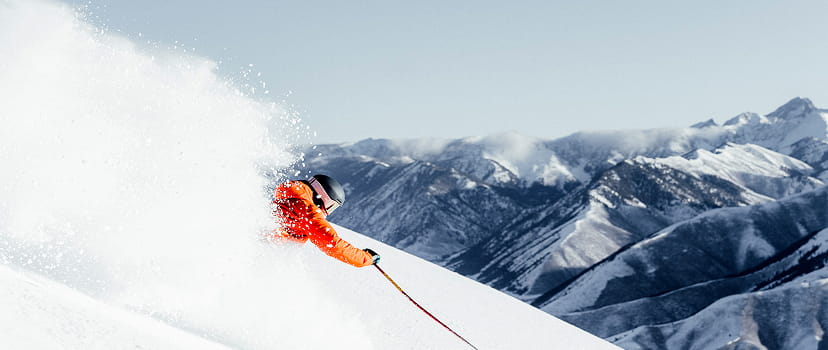 skier skiing powder