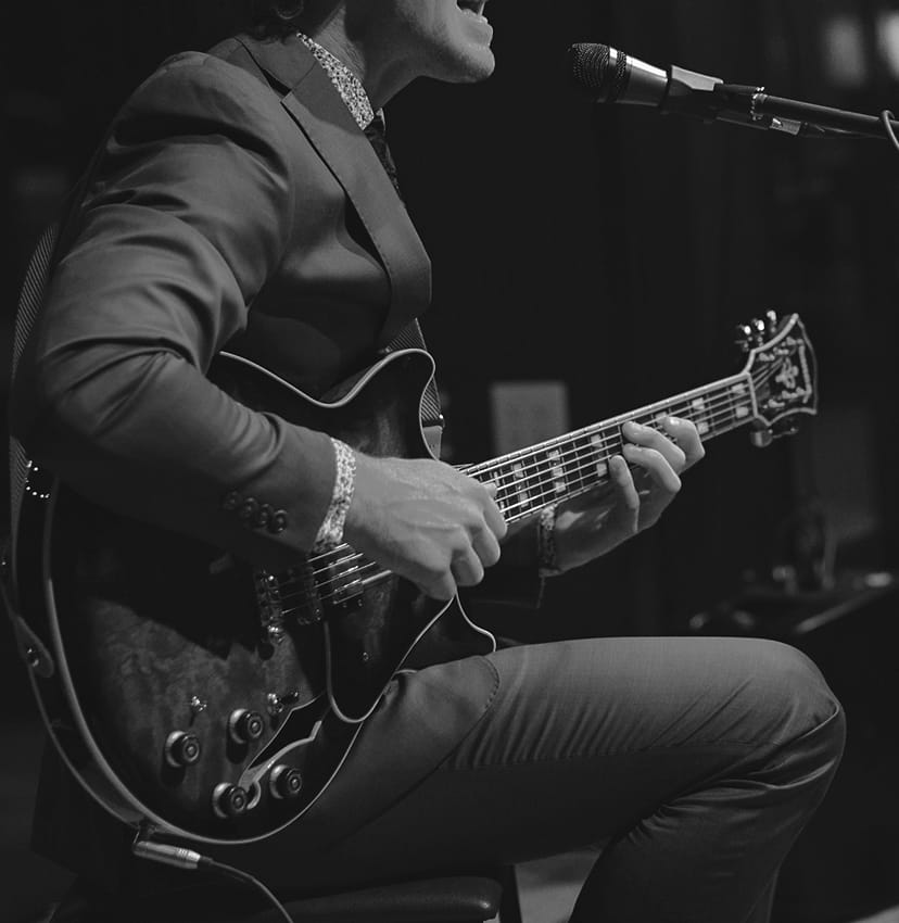 man playing guitar