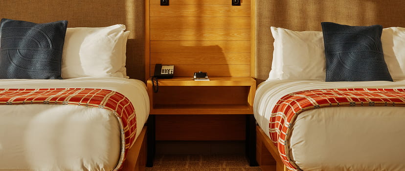 two queen beds in guest room