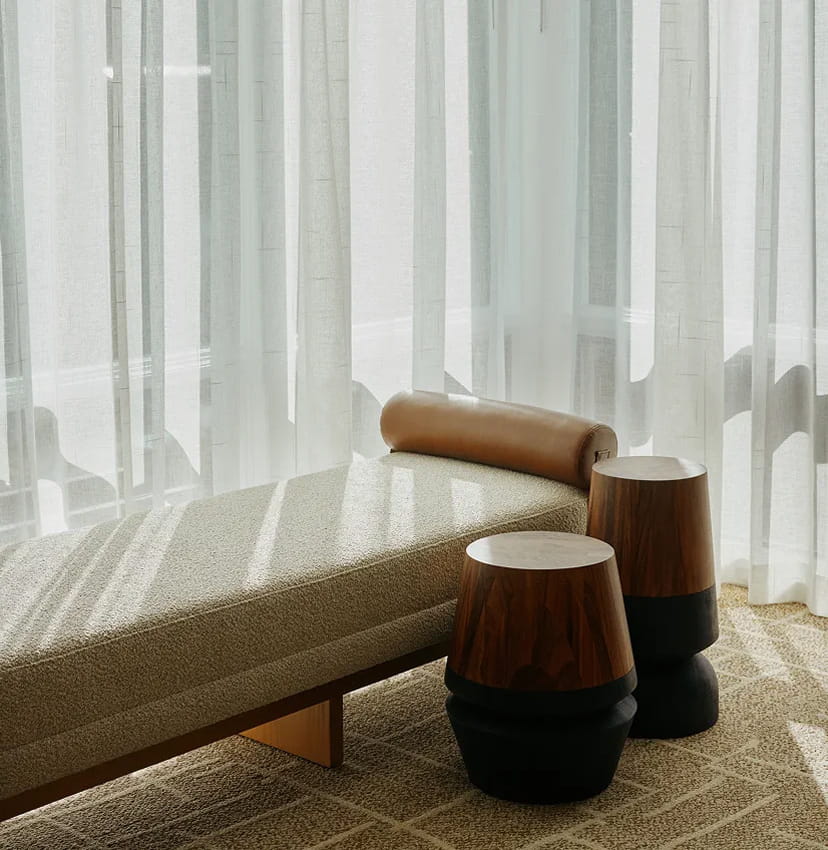 chaise lounge in suite 