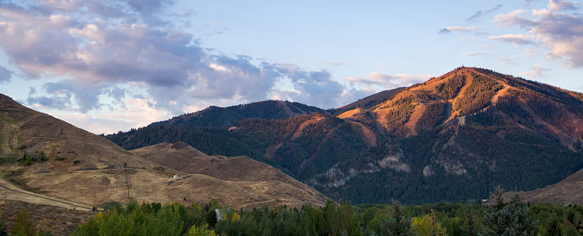 sun valley area mountains in summer