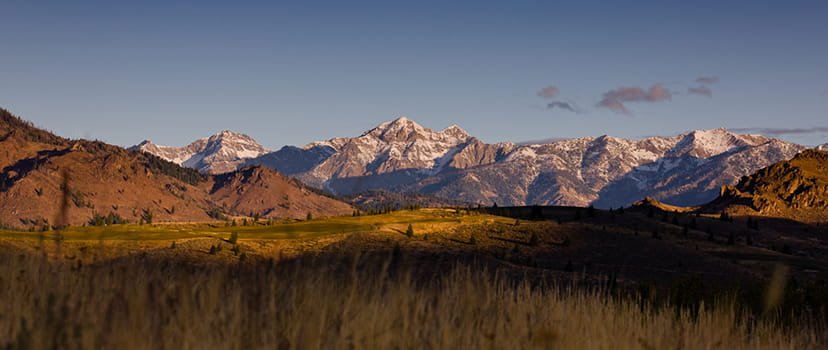 mountains in the summer