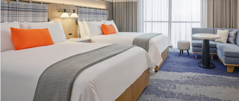 two queen beds in guest room