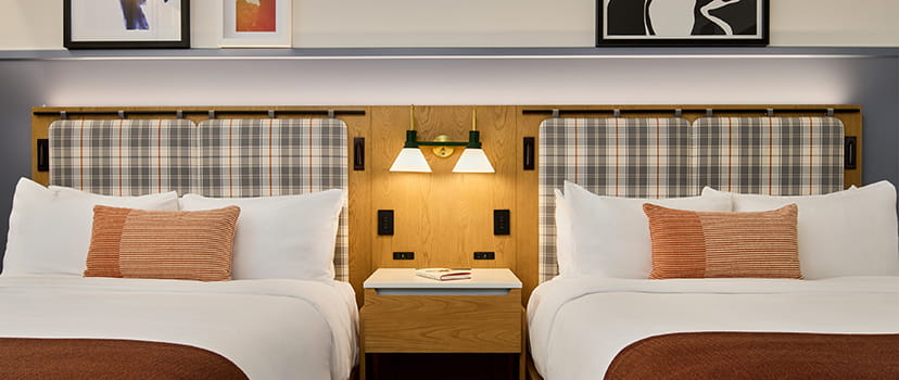 two queen beds in guest room