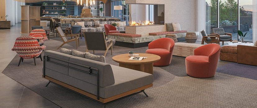 lounge seating at Limelight Mammoth
