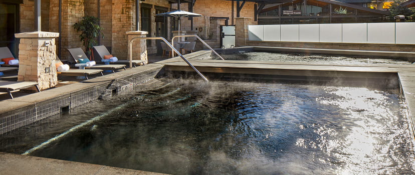 outdoor pool at limelight snowmass