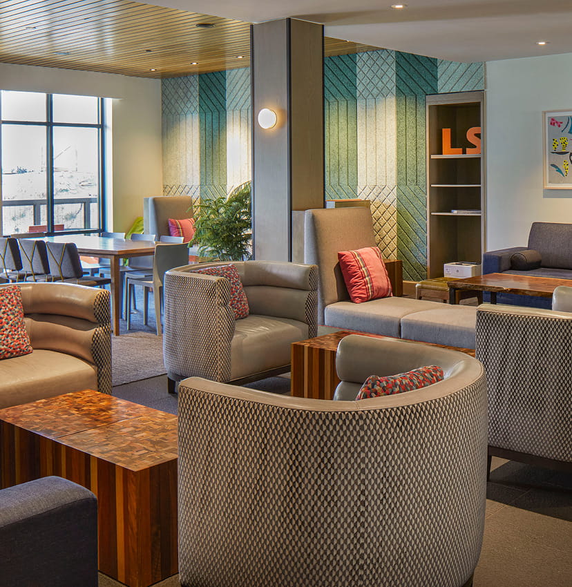 seating area in the lounge