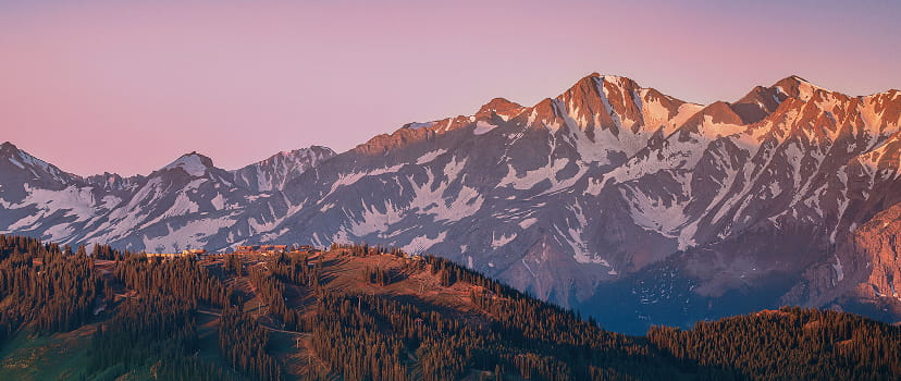 mountains with some snow