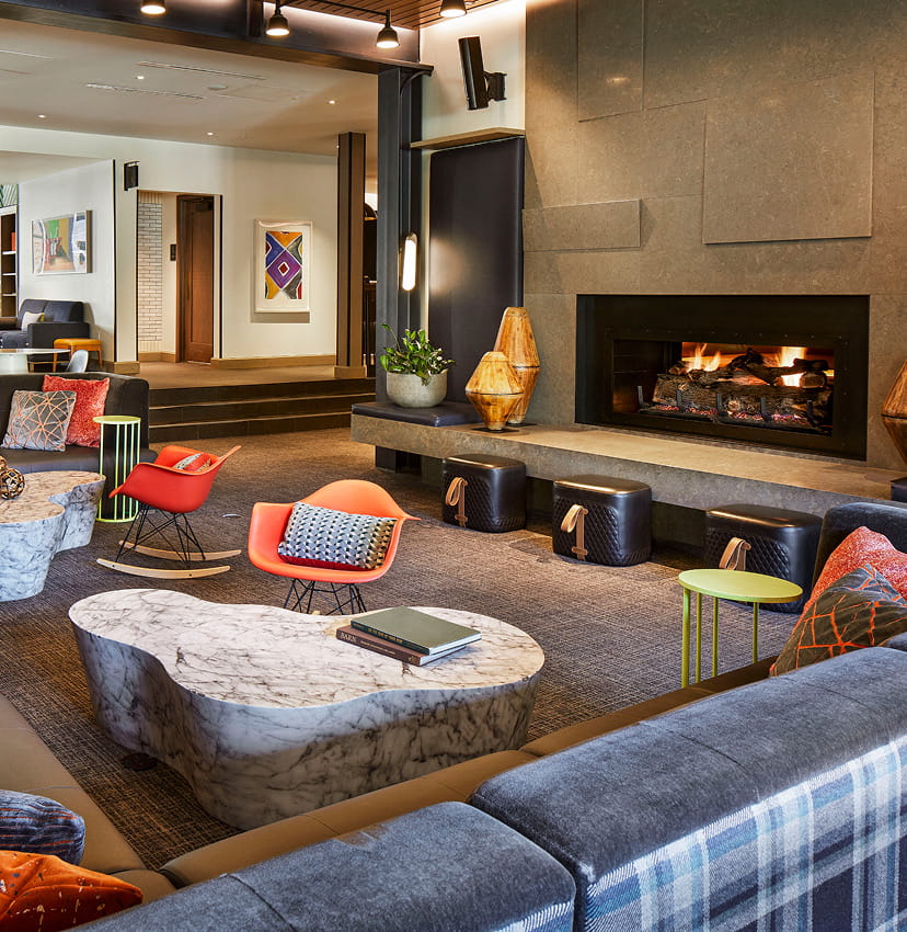 firplace in the lounge