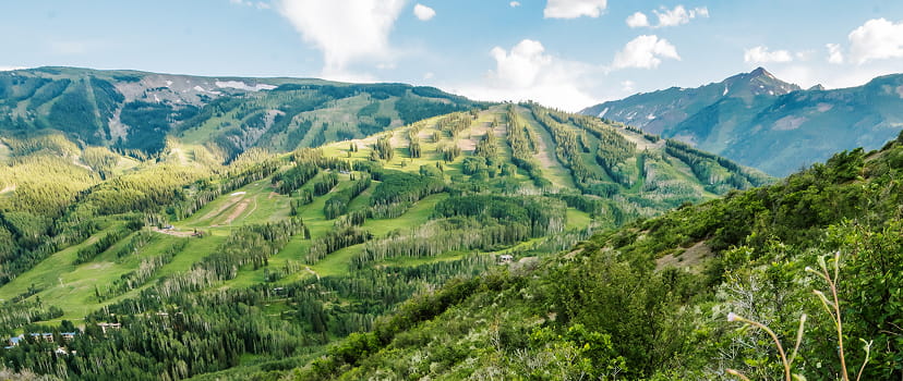 snowmass mountains in the summer