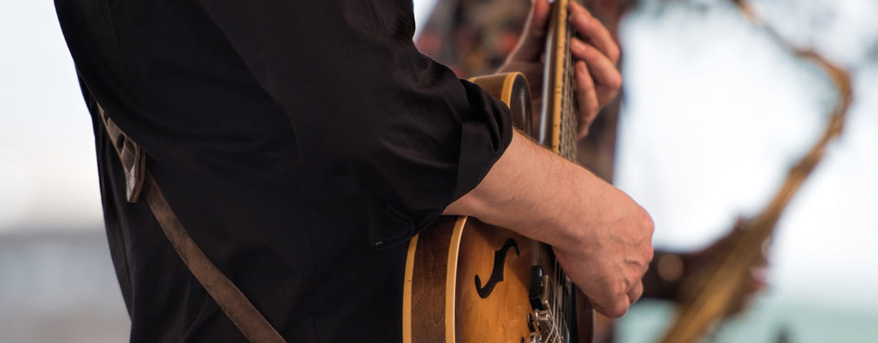 man playing guitar