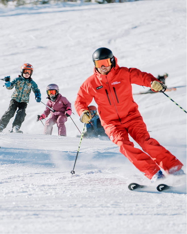 children's ski lesson