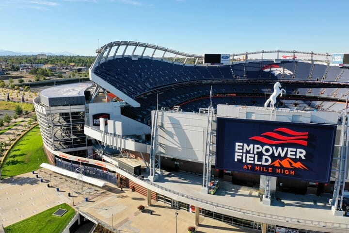 Empower field aerial view