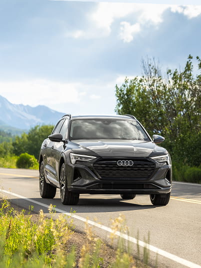 audi in the mountains