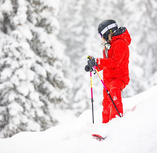 aspen ski instructor on mountain