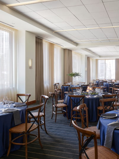 table rounds in copper ballroom