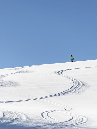 fresh lines on the mountain