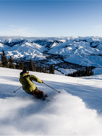 skier skiing down mountain