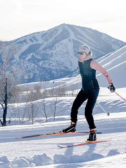 cross country skier skiing