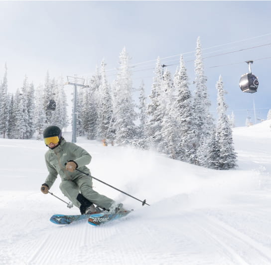 skier skiing down mountain