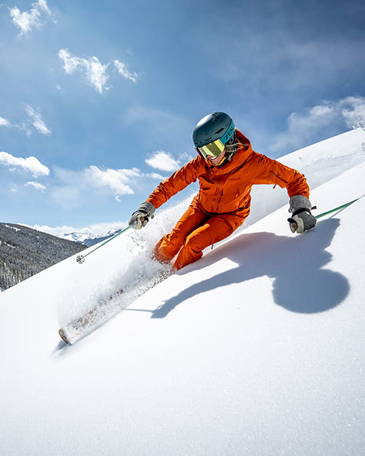 skier skiing down mountain
