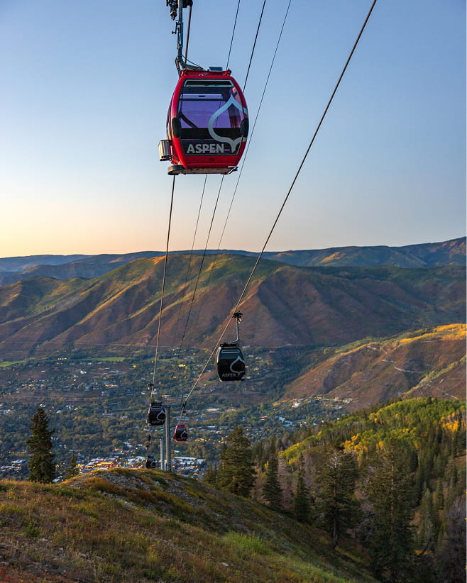 aspen gondola in the summer