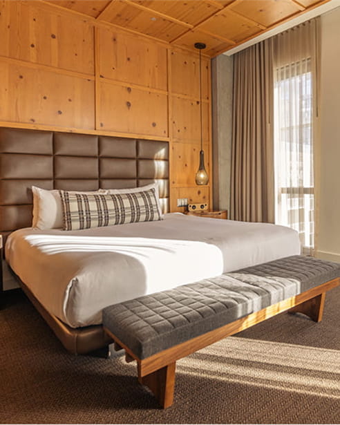 bed in guestroom