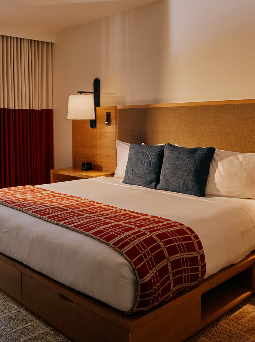 king bed in guest room