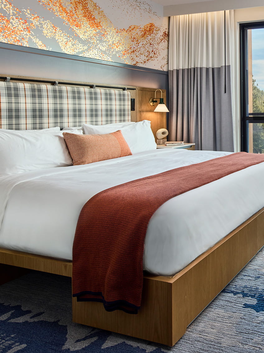 king bed in guest room
