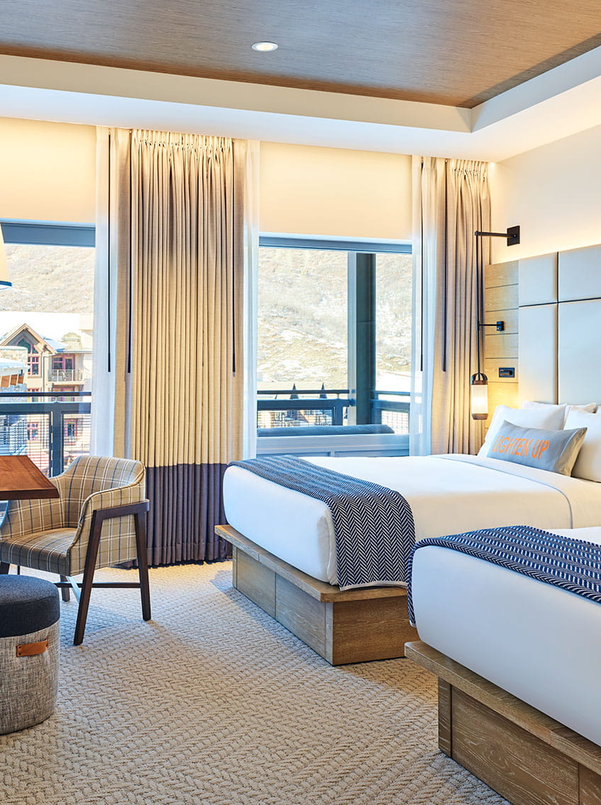two queen beds in guest room