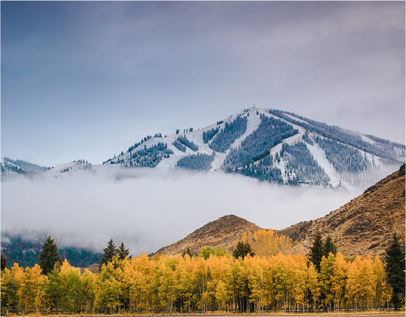 mountain in the fall