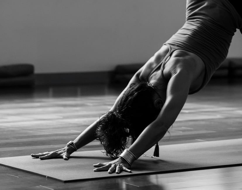woman doing yoga