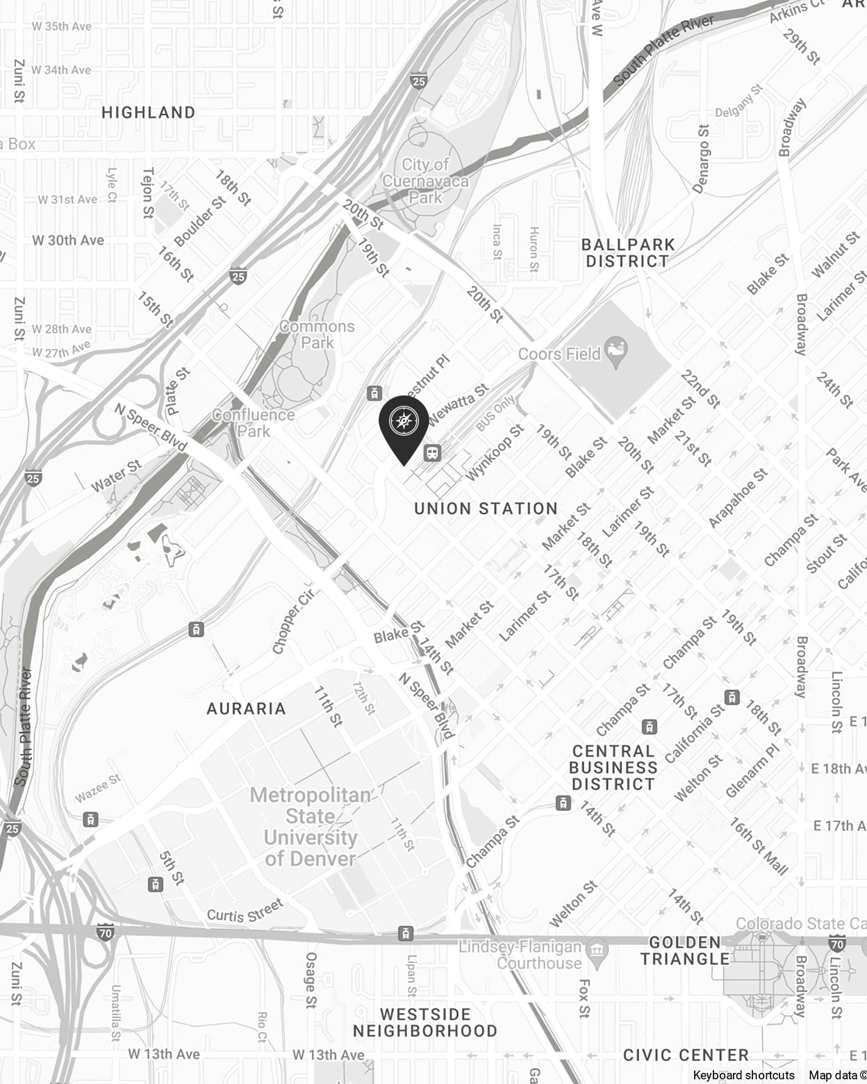 Downtown Denver Map