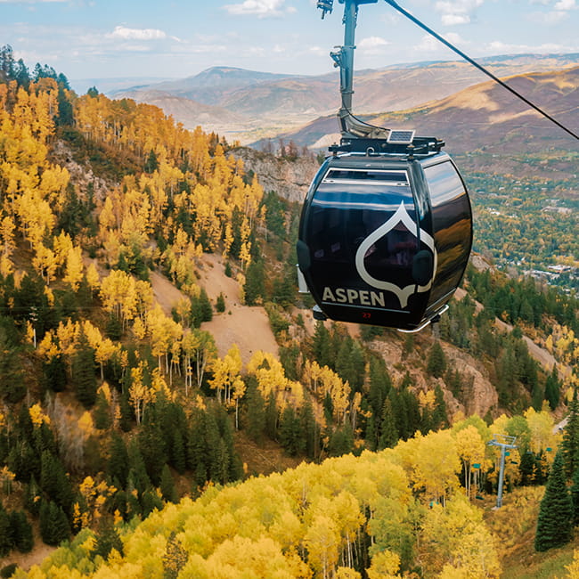 aspen gondola in the fall