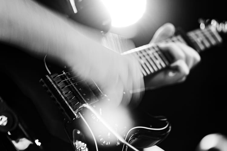 person playing guitar