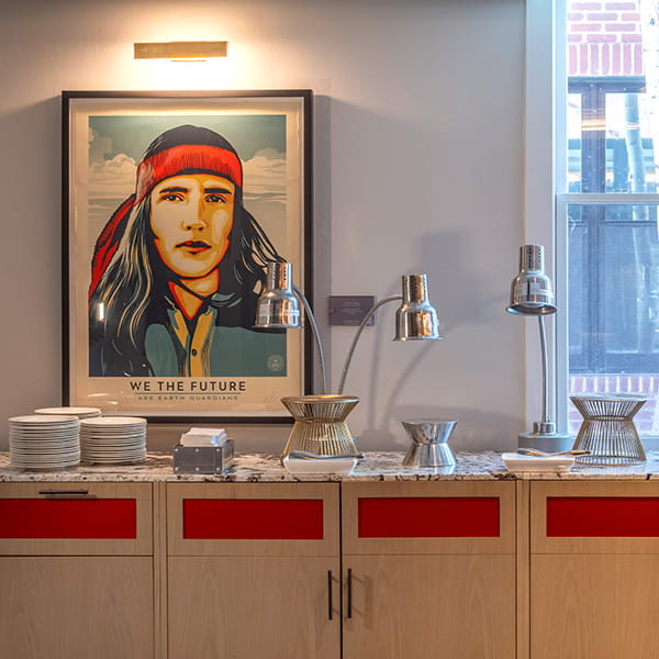 food area in meeting space