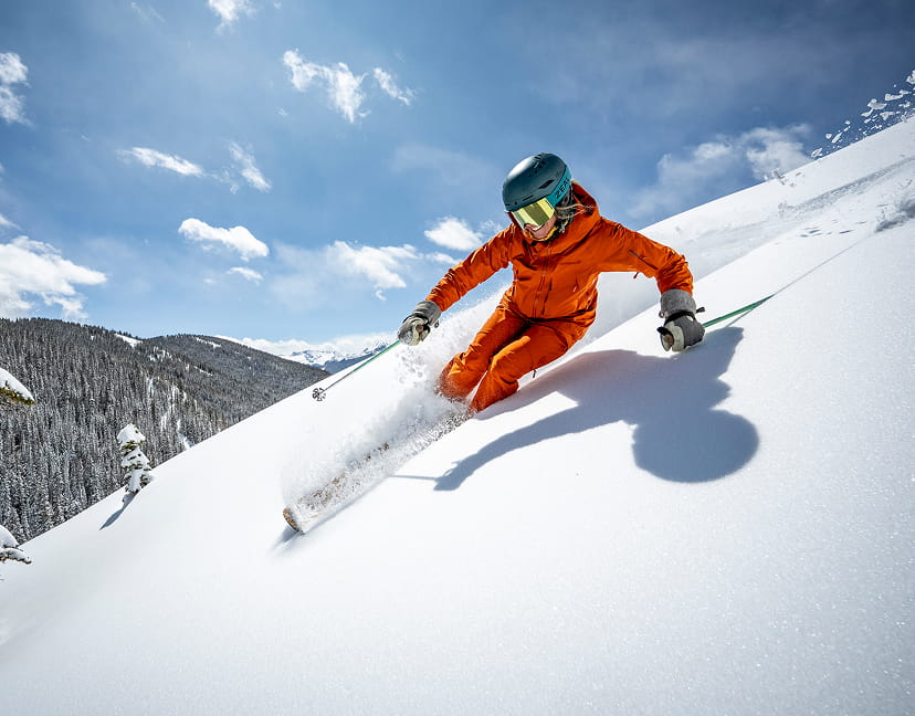 skier skiing down mountain