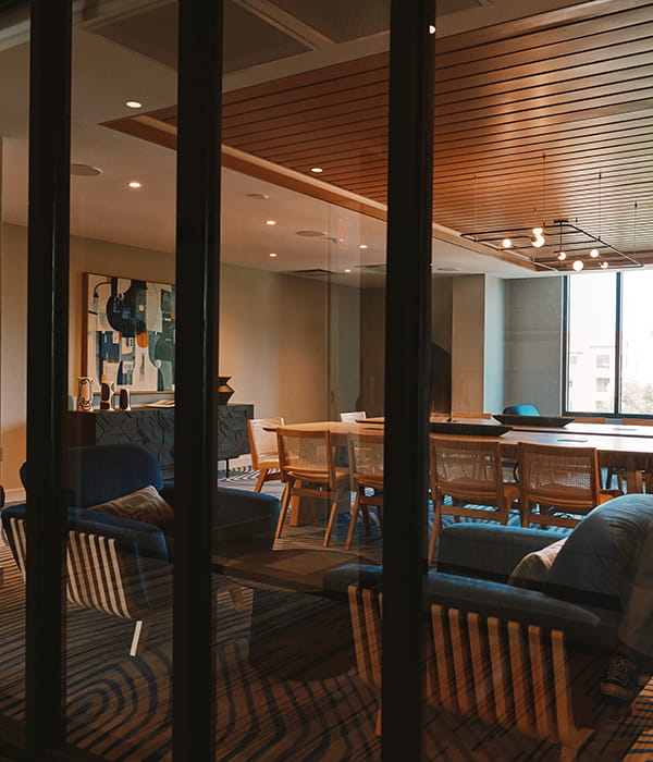 meeting room through windows