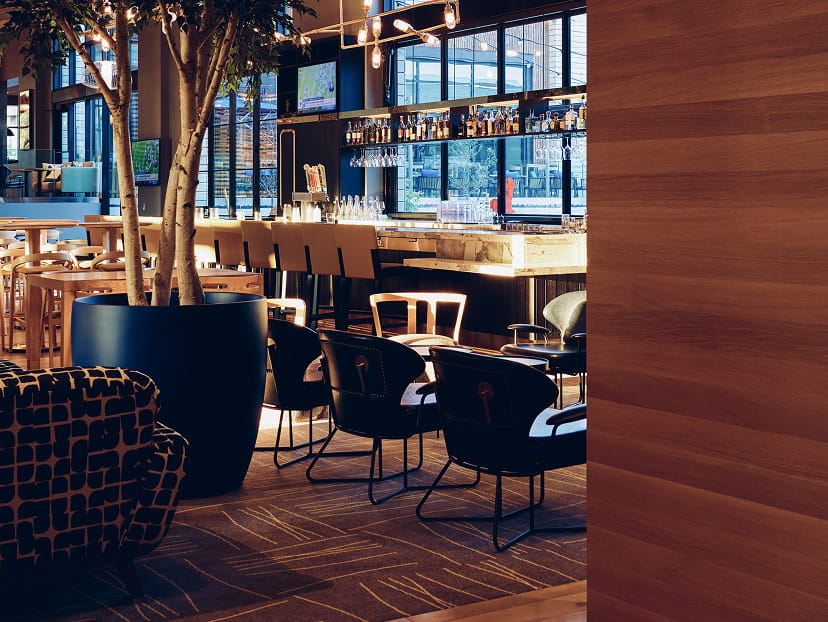 dining area at ajax tavern